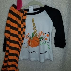 Baby girl pumpkin outfit